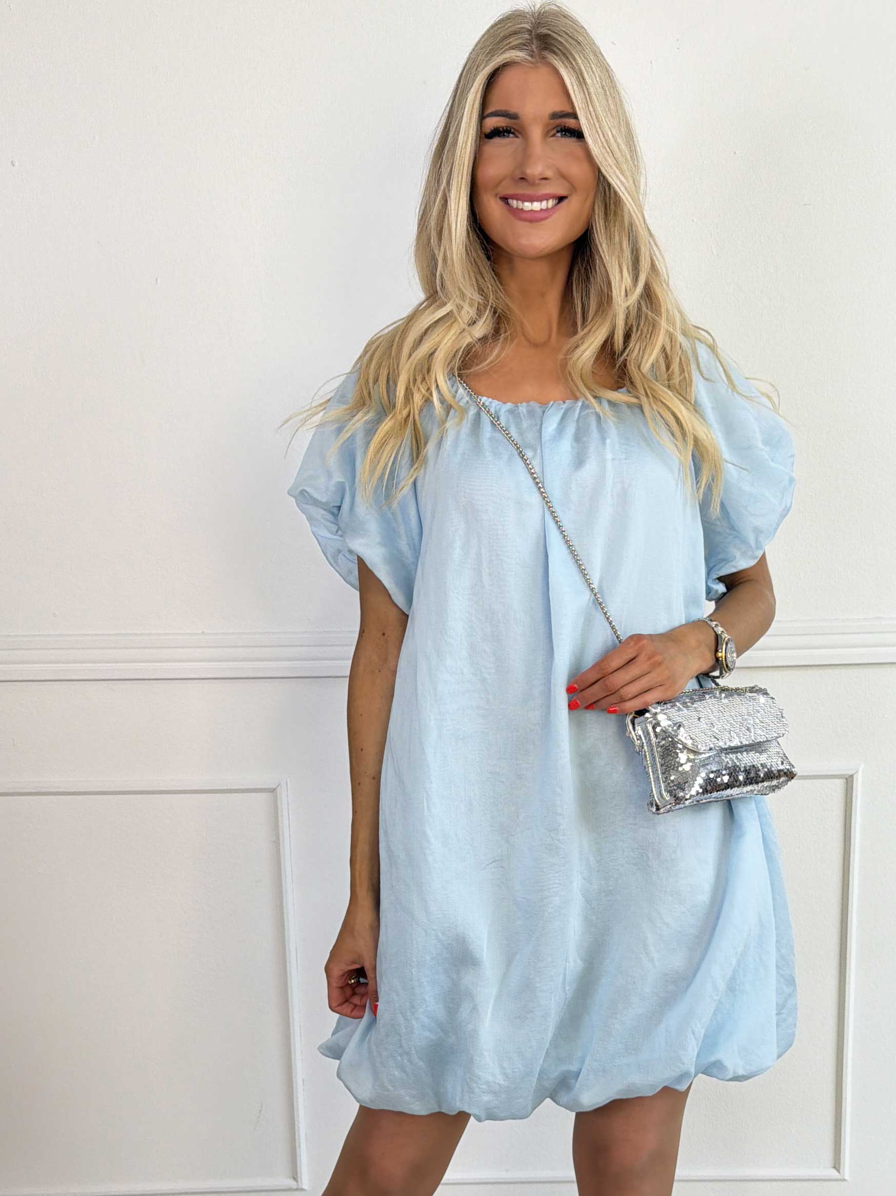 Isabel - Luftig kjole i viskose med let puf-effekt